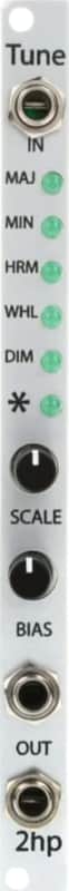2hp Tune Multi-Scale Pitch Quantizer Eurorack Synth Module, Silver image 1
