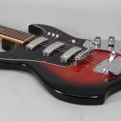 1960s Prestige Teisco 3-Pickup Vintage Electric Guitar Made In Japan image 3