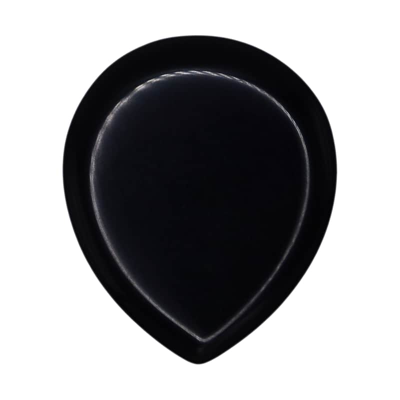 Black Obsidian Volcanic Glass Stone Guitar Or Bass Pick - 3.0 mm Ultra Heavy Gauge - 347 Large Teardrop Shape - Specialty Handmade Gemstone Exotic Plectrum - 12 Pack image 1