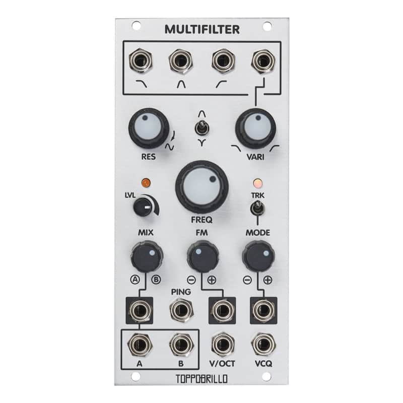 Toppobrillo Multifilter 2 Eurorack Filter Module (Silver) image 1