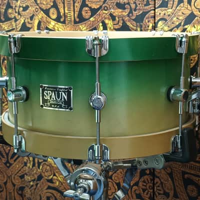 Spaun USA Custom Maple Shell Pack in Green Fade – 20″,10″,12″,15″ & 13″SN image 12