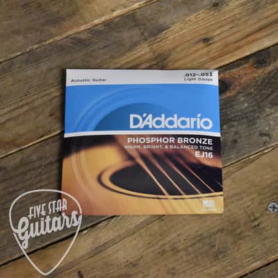 D'Addario EJ16 Phosphor Bronze Acoustic Guitar Strings 12-53 image 2