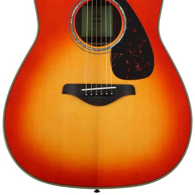 Yamaha FG830 Dreadnought Acoustic Guitar - Autumn Burst image 1