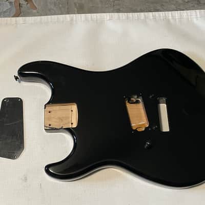 2024 Indonesia Kramer Baretta Vintage Left-Handed Lefty Black Maple Guitar Body Floyd Ready