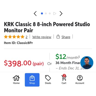 Pair KRK RP-8 Rokit G3 2-Way 8" Active Studio Monitors (Pair) 2014 - 2018 - Black image 3