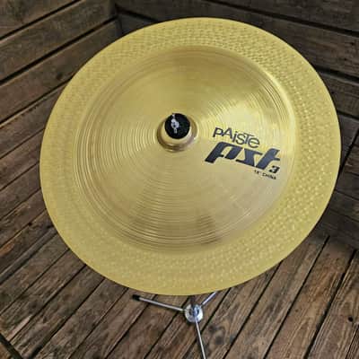 China Cymbal 18" Paiste PST3 With Premier Olympic Stand USED! RKTT040626 image 3