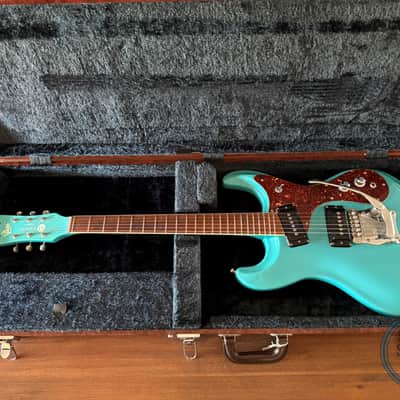 Mosrite of California Guitar, The Ventures '65, RARE, Marine Blue, 1990’s, OHSC image 10