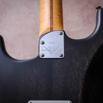 FENDER USA Custom Shop Deluxe Stratocaster AAA+ " Ebony Trans + Maple" (2012) image 15