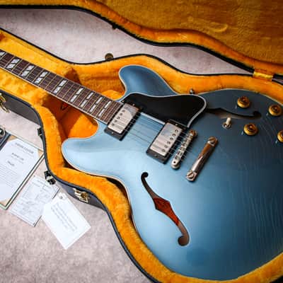 GIBSON USA Custom Shop Murphy Lab Custom Select '64 ES-345 Reissue Ultra Light Aged "Pelham Blue + Rosewood" (2024) image 1