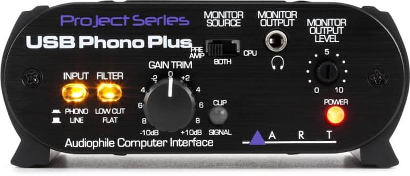 ART USB Phono Plus Phono Preamp & Audio Interface (USBPhonoPPSd1) image 1