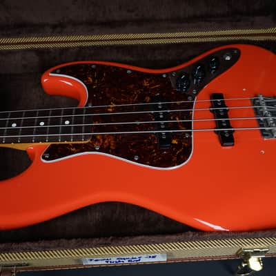 1983 Squier by Fender Jazz Bass - JV Series - Fiesta Red - HSC - Ex Eric Heydock Hollies image 18
