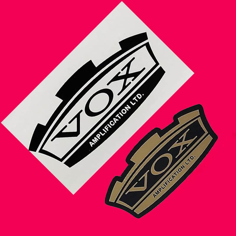 VOX AMPS STICKER (2 PACK) INSANELY RARE LIMITED EDITION GUITAR AMPLIFIER CUSTOM AMPLIFICATION CASE CANDY DECAL FREE SHIPPING! image 1
