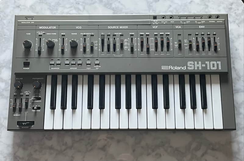 Roland SH-101 32-Key Monophonic Synthesizer 1982 - 1986 Gray image 1