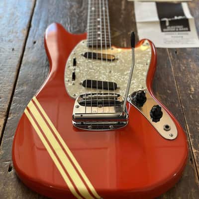 Fender Mustang 1973 RI Competiton Edition Fiesta Red w/ Matching Headstock MIJ 2012 Japan image 1