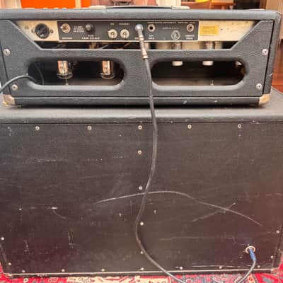 Fender Bandmaster 1965 piggyback. Head+cab 2X12 blackface image 2