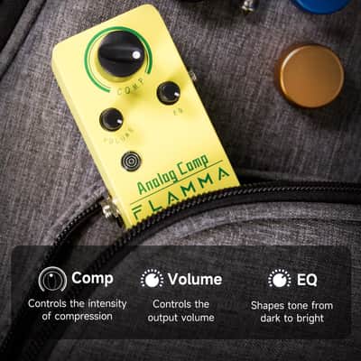 FLAMMA FC21 Compressor Pedal Electric Guitar Effects Pedal Classic Optical Compressing Effect True Bypass image 3