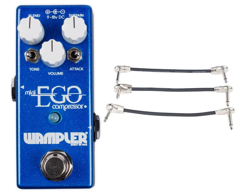 Wampler Mini Ego Compressor + Gator Patch Cable 3 Pack image 1