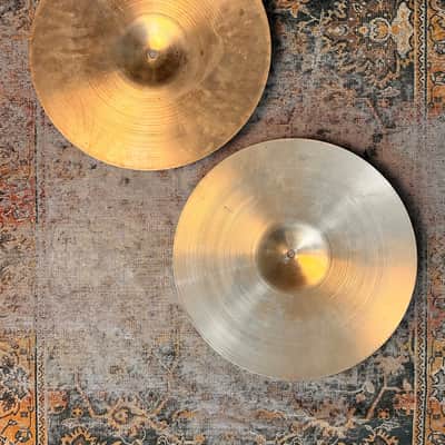 Vintage Zildjian 1960s New Beat Hihats 14” Only 814 1298 g Light SMOOTH Tone! EARLY NEW BEATS image 2