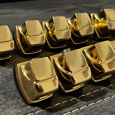 Yamaha Maple custom gold lugs lot of 16 pin down gold lugs image 6
