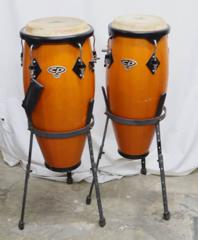 Latin Percussion CP 2x Congas with Stand 9" & 10" image 1