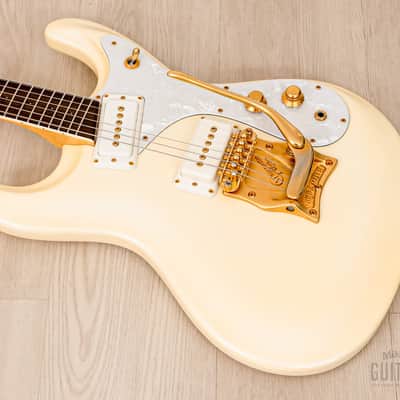 2000s Mosrite Ventures Model Super Custom '65 Pearl White w/ Gold Hardware, Vibramute & Case, Japan Kurokumo image 10