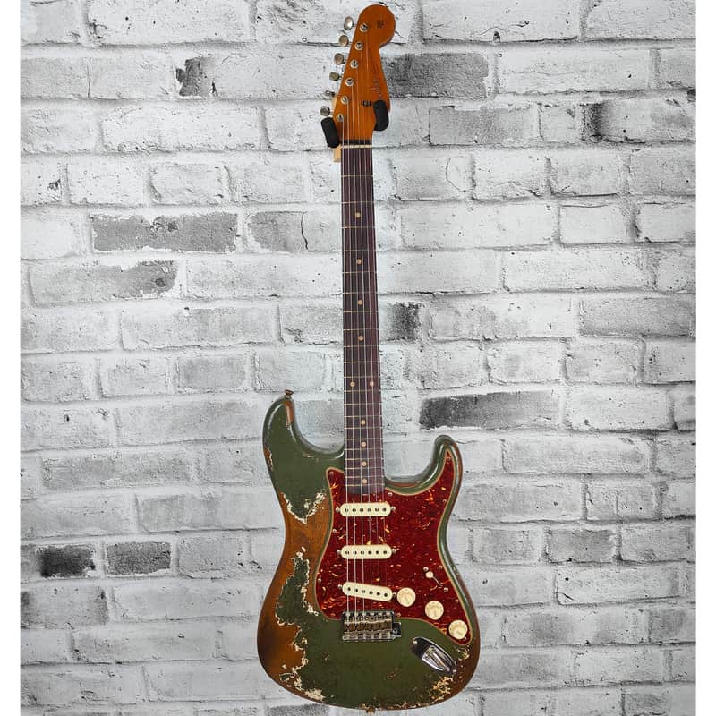 Fender Custom Shop Limited Edition Roasted 1960 Strat Super Heavy Relic, Aged Olive Green image 1