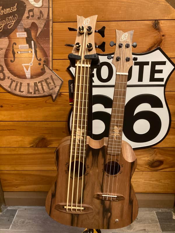 Ortega Double Neck Ukulele Tenor / Bass w/Case image 1
