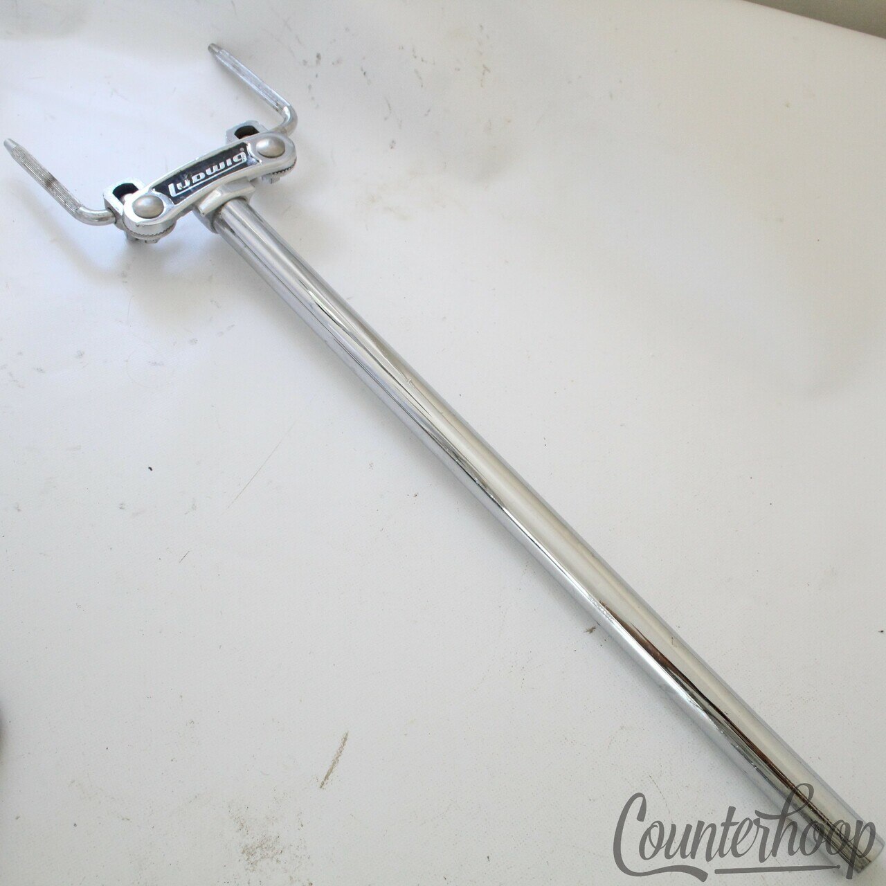 Ludwig Tom Drum Long Double Post Stand Mount L-Arm Holder Super Classic 70s Bass — main photograph