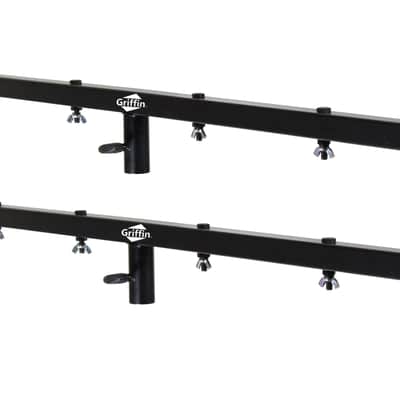 GRIFFIN Cross Support for DJ Stage Lights (2 Pack) - T-Bar Support for Tripod Stands by GRIFFIN - Lighting Mount for Stage Truss System with 12 Hanging Bolts | 5FT Horizontal Trussing Kit image 3