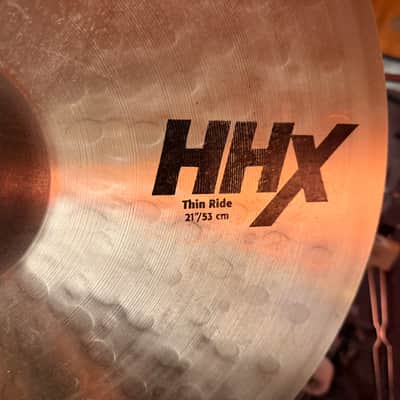 SABIAN HHX thin 21” ride cymbal 2229 grams for drums used excellent image 3