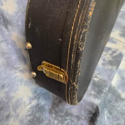 Vintage RARE 1959 1960 Gibson Black Gold Ess and Ess J45 J50 Hard Shell Guitar Case image 5