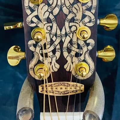 Blueberry Handmade Acoustic Dreadnought Guitar Celtic Motif - built to order image 3