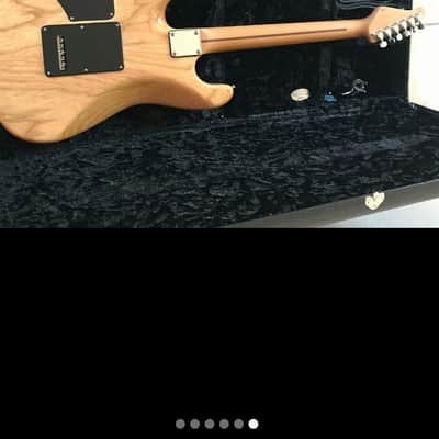 Suhr Classic Custom Trans Blue Denim Slate Burst, Roasted Neck image 5