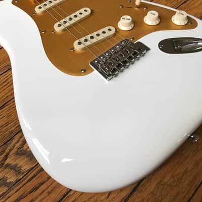 Squier Classic Vibe 50s Strat Olympic White & Gold Mint FREE SHIP image 8