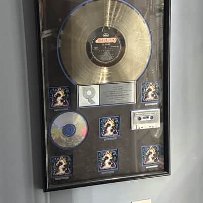 RARE Def Leppard RIAA Hysteria Award Presented To Steve Clark Gibson Guitar 10 Million Copies image 1
