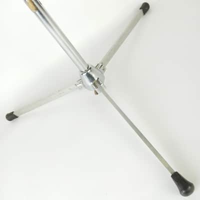 Slingerland#33F Flush-Base Cymbal Stand Vintage Mid70s Red Label Flat-Tripod USA image 2
