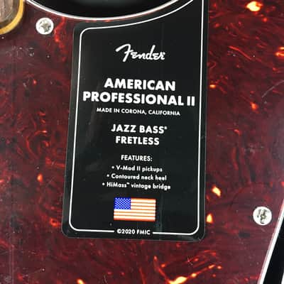 Fender American Pro II Jazz Bass, FRETLESS, Sunburst, Hard Case, Free Ship 716 image 4