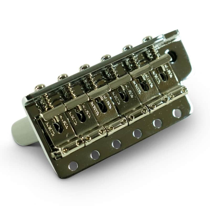 Kluson Left Hand Vintage Steel Block Tremolo Bridge Chrome With Nickel Saddles image 1