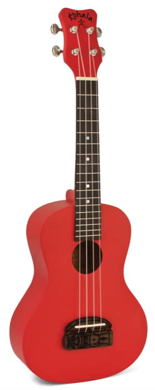 Kohala KT-CRD Tiki Concert Ukulele in Red 2021 satin finish image 1