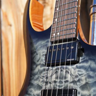 Dean Exile Select Floyd Neck Thru Archtop GTBB Gloss Trans Black Burst 6-String image 8