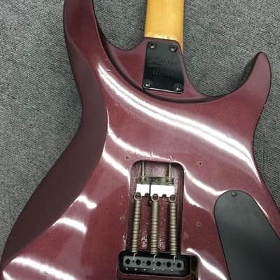 Aria Pro II VP-40 Lefty Dark Red Left handed superstrat with unique inlay image 15