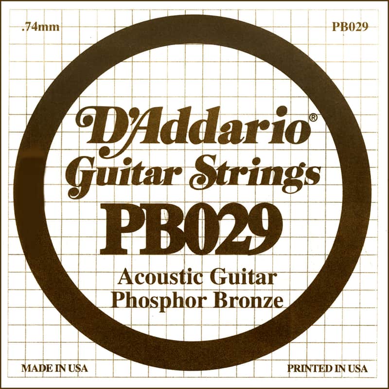 D'Addario .029 Acoustic Phosphor Bronze Single String image 1