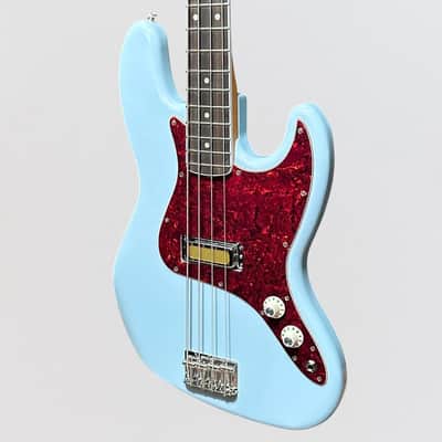 Fender Gold Foil Jazz Bass 4 String Electric Bass Guitar 2022 - Sonic Blue image 3