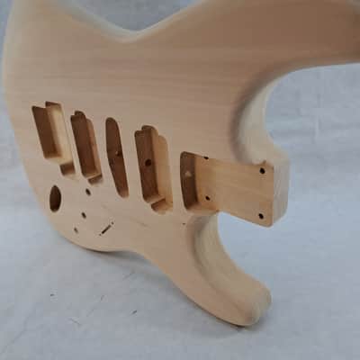Unfinished Basswood HSH guitar body - fits Fender Strat Stratocaster neck Floyd Rose P077 image 6