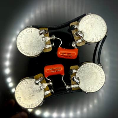 Gibson SG 50s style wiring harness with 0.022uF Sprague Orange Drop capacitors and split short shaft 500k pots image 1