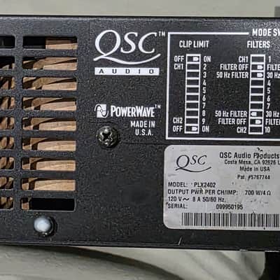 QSC PLX 2402 Stereo Power Amplifier 2400W Bridge Mono Mode. Super Clean! image 4