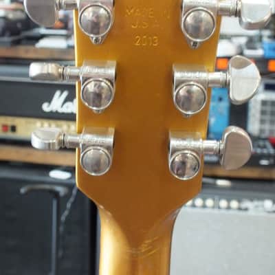 2013 Gibson ES-335 Memphis Gold Top w Dot Inlays image 6