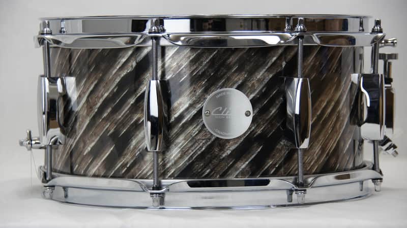 Click Custom 8ply Maple 6x12 Snare Drum Quicksilver Strata Finish image 1