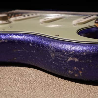 Fender Custom Shop Dennis Galuszka Masterbuilt 60 Stratocaster Relic Brazilian Rosewood Purple Sparkle Josefina Pickups image 6