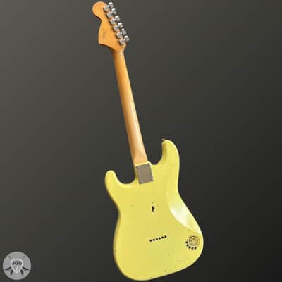 Squier Tom DeLonge Stratocaster Butter Cream Road Worn – Very Good Condition image 13
